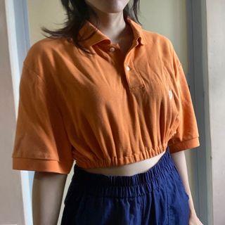 Vintage Chaps Cropped Polo Reworked Top