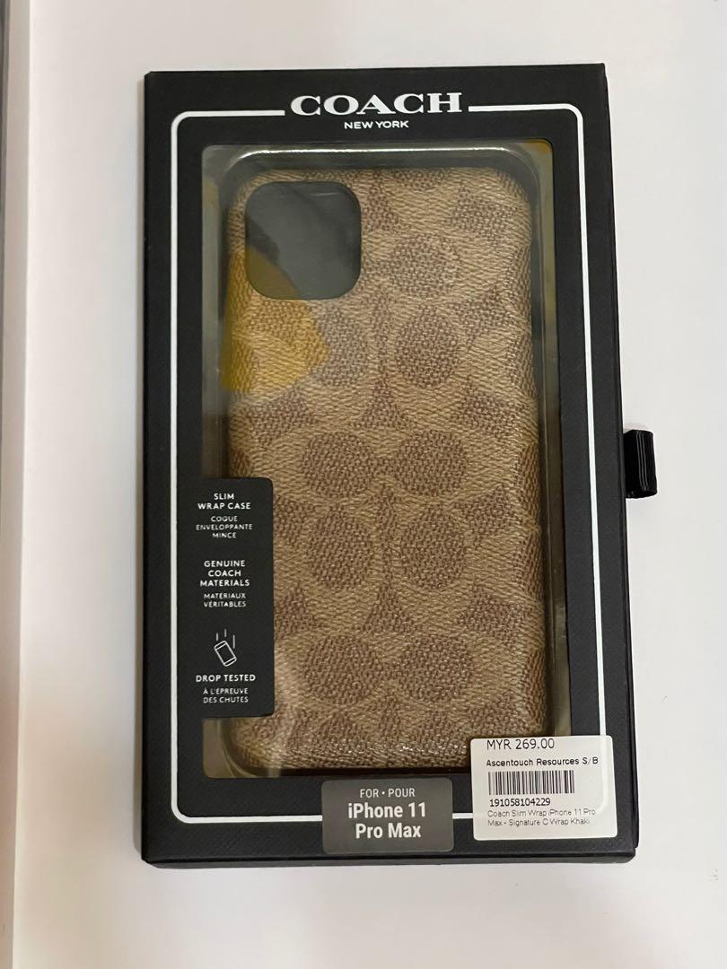  COACH Slim Wrap Case for iPhone 11 - Signature C Khaki/Gold  Foil Stars : Cell Phones & Accessories
