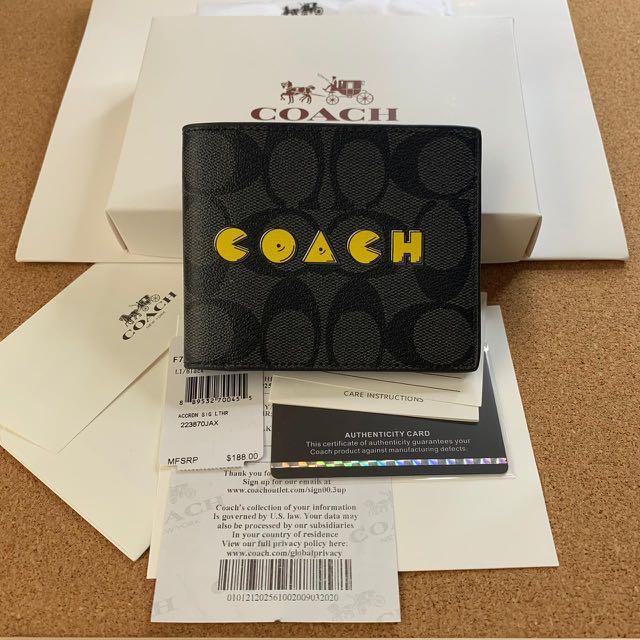 Coach wallet 2025 pac man