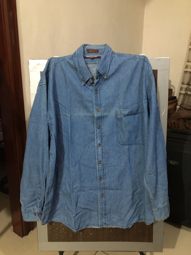 denim polo for men