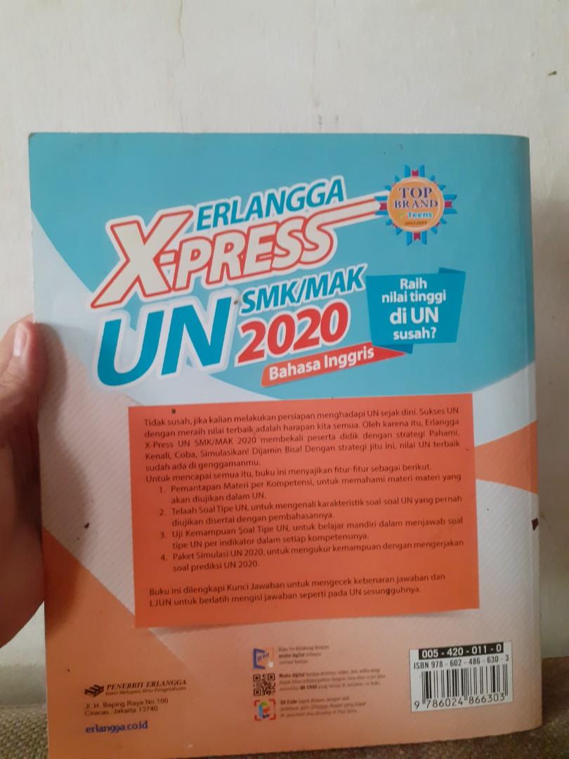 Erlangga X Press Un 2020 Smk Mak Bahasa Inggris Buku Alat Tulis Buku Di Carousell