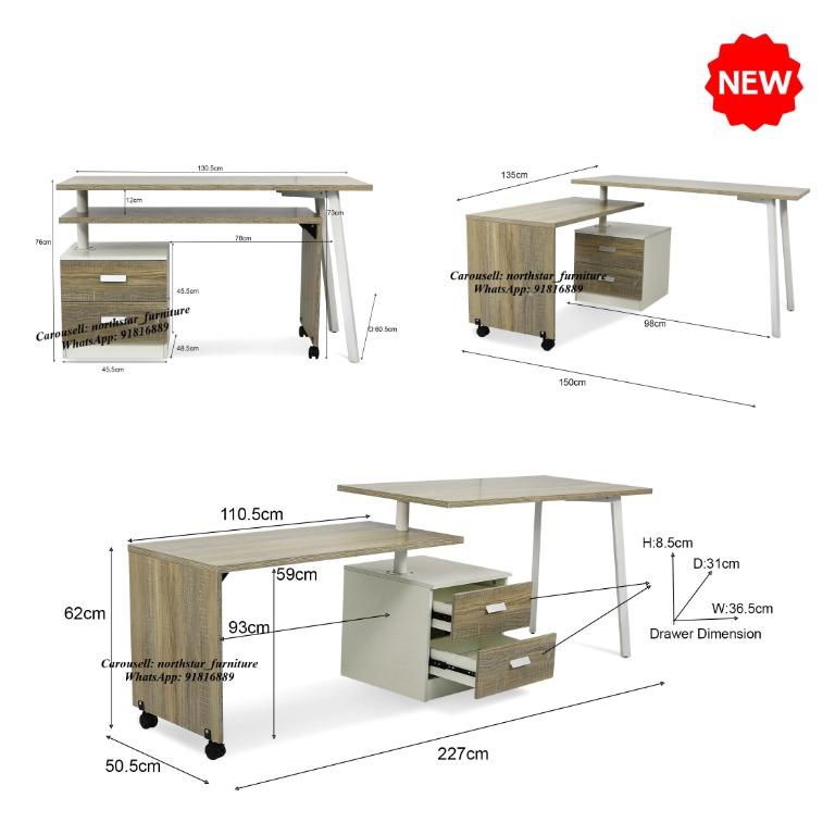Extendable Study Table/ Writing Desk/ Study Desk/ Writing Table/ Home ...