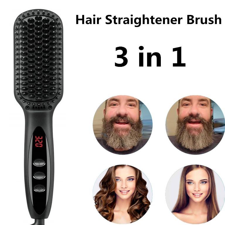 Hair Straightener Brush 3 in1 Heating Hair Straightener comb