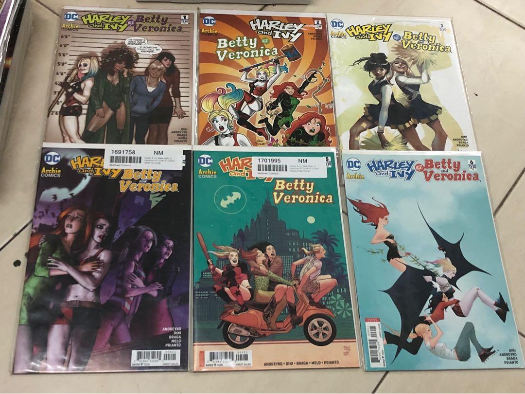 Harley Quinn  Poison Ivy & Betty  Veronica Dc Comics Archie Crossover  Comic Book #1-#6 Set, Hobbies & Toys, Books & Magazines, Comics & Manga on  Carousell