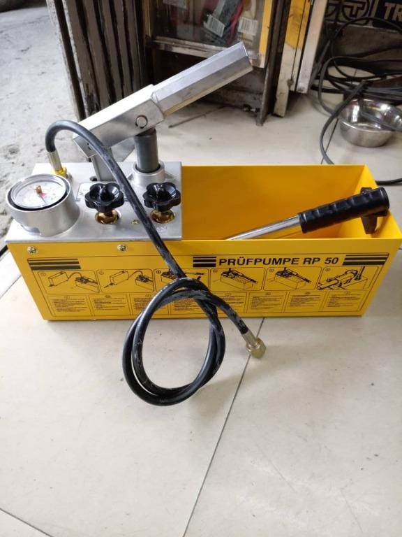Hydraulic Pressure Test Pump (Category: Construction Tools & Equipment) located in Caloocan City. Submitted by edgar.mondejar (Listing ID 1073800516, Image 1). Description: Hydro Pressure Test Pump for Water & Oil Max Pressure: 726 PSI 50 Bar 5MPA Piston: 30mm Diameter Dimension: 19 1/2" x 6 1/" x 6 1/2".