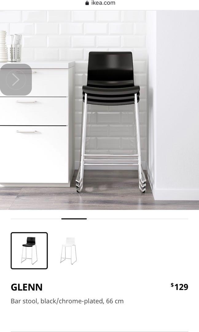 70 discount 4 X Ikea Glenn high chair / bar stool 40 per chair, Furniture & Home Living