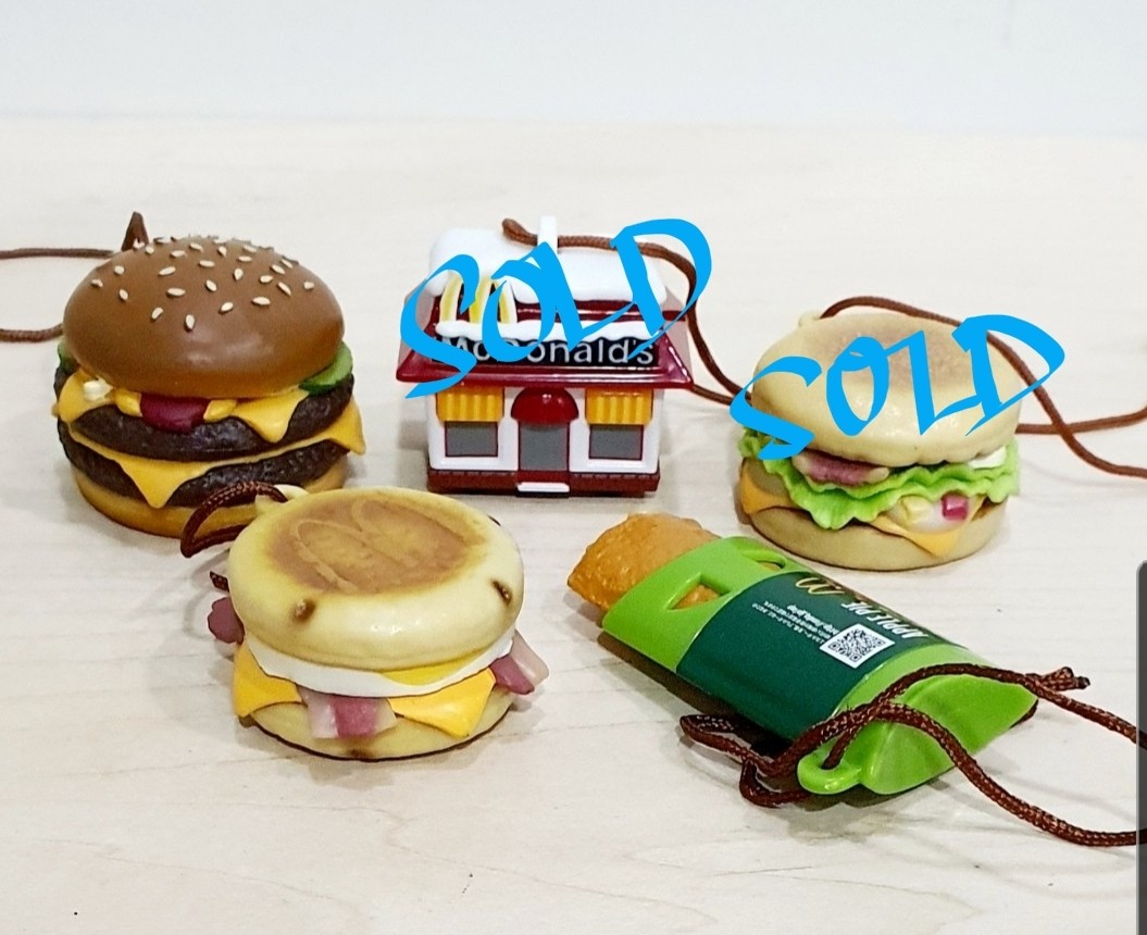 McDonald's Food Strap 6 Pieces Hood Set Limited Edition Rare Import From Japan 