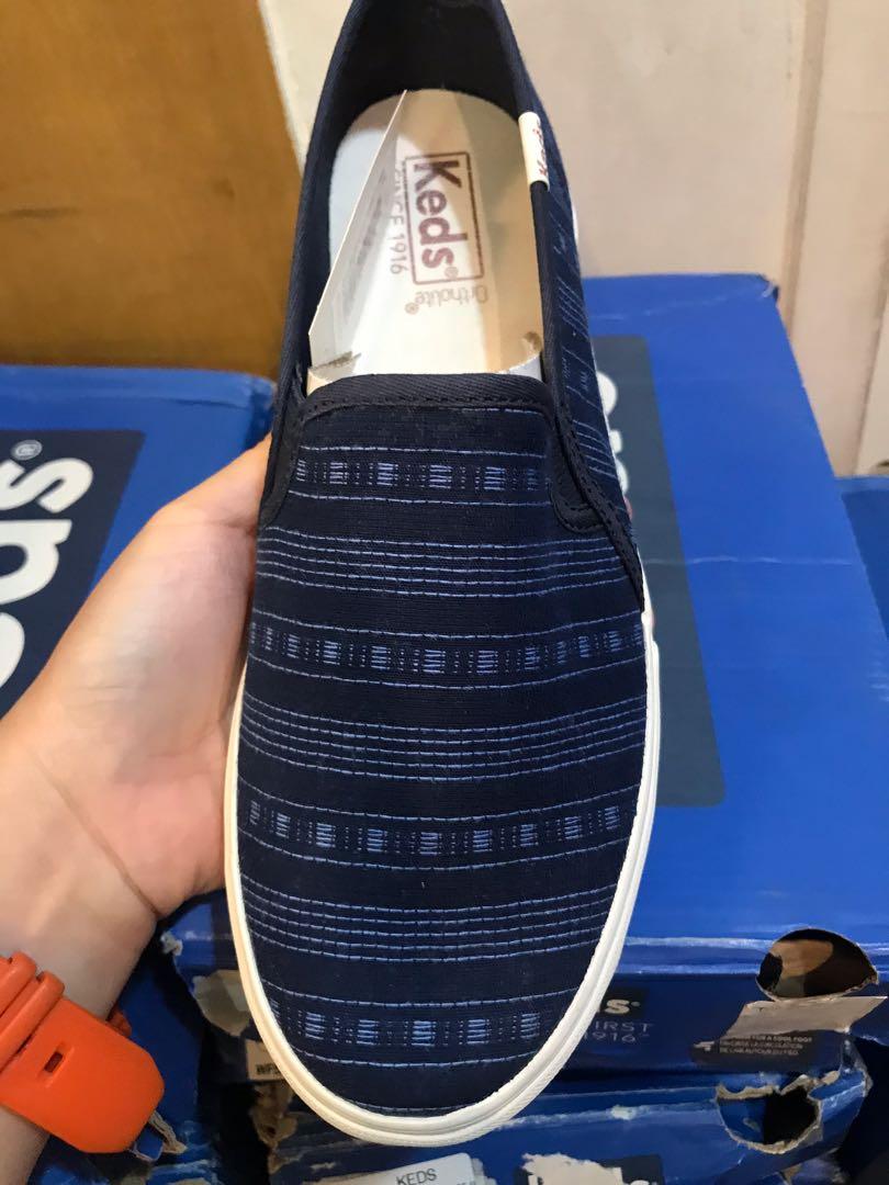 Keds Double Decker Stripe Navy Women s Fashion Footwear