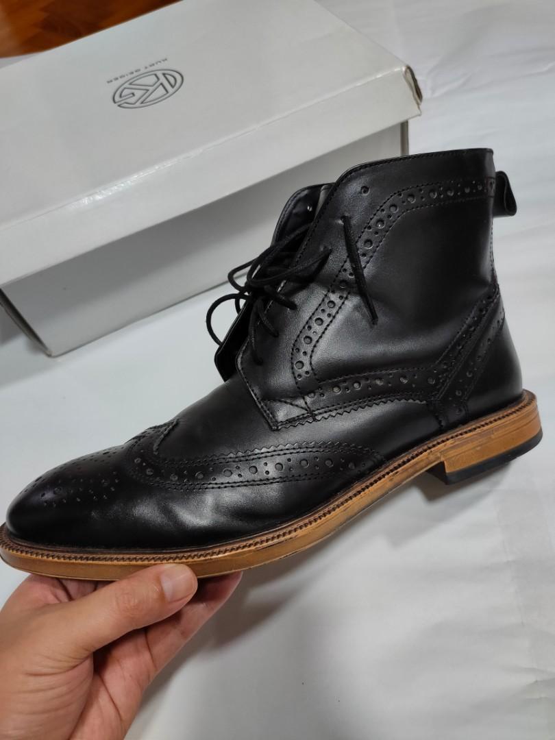 KG Kurt Geiger Leather Brogue Boots Men s Fashion Footwear Boots on Carousell