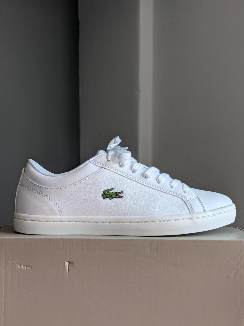 BNWT) LACOSTE Men White Leather Sneaker 