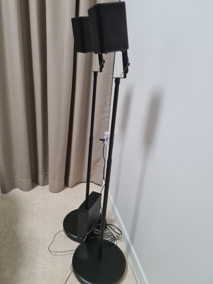 LG SPK8 rear wireless speakers + stands 
