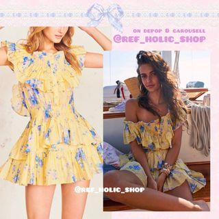 LoveShackFancy Fatima Mini Dress in Sunshine Garden | Cotton-Silk LoveShackFancy Fatima Mini Dress in Sunshine Garden | Cotton-Silk