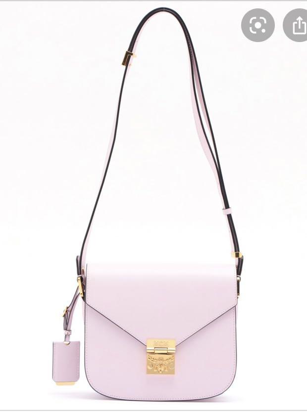 MCM Patricia Calfskin Crossbody Bag in Prism Pink Women s Fashion