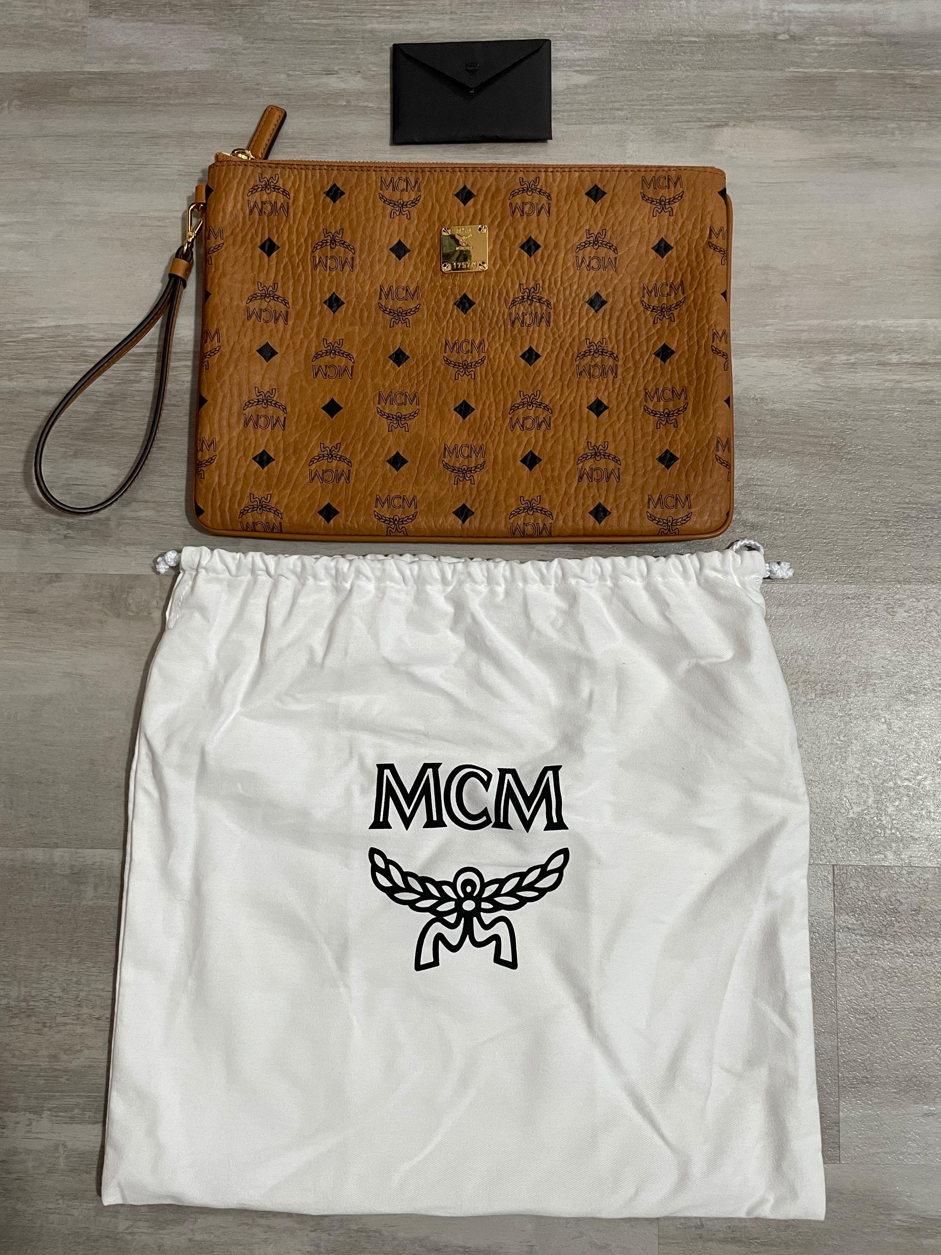Mcm wristlet zip pouch on sale