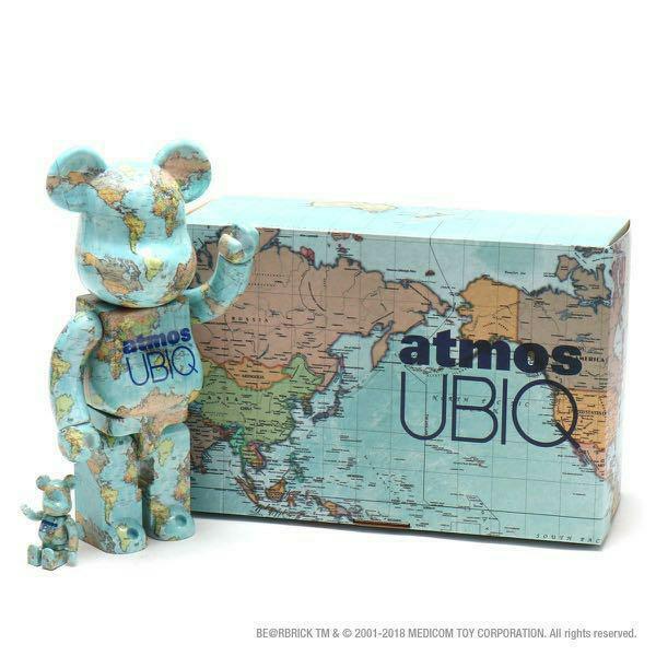 Bearbrick 400% + 100% Atmos x UBIQ Earth, 興趣及遊戲, 玩具& 遊戲類