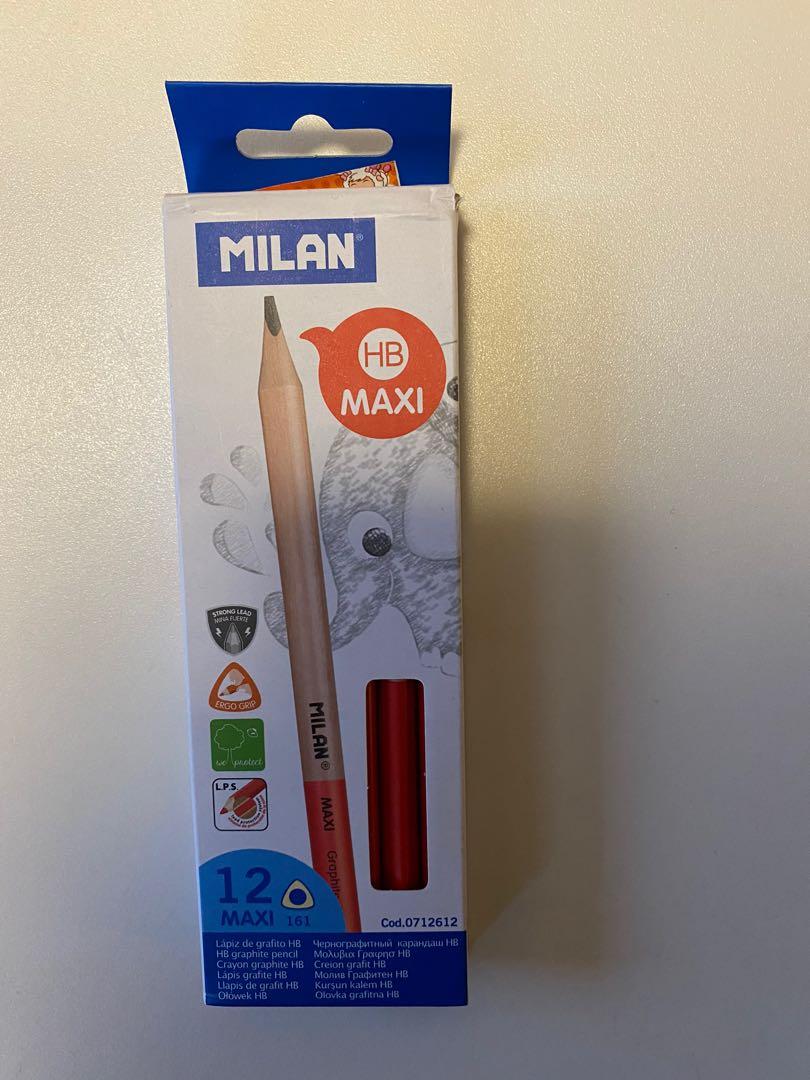 MILAN MAXI 161 HB 三角特粗防斷鉛筆- 12支裝, 興趣及遊戲, 手作＆自家 