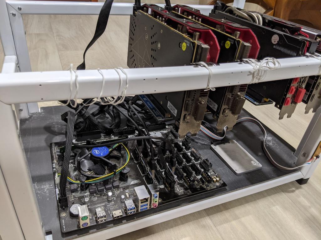 Mining Rig 4 GPU ETH 120 MHs RX580 RX480, Computers & Tech, Parts ...