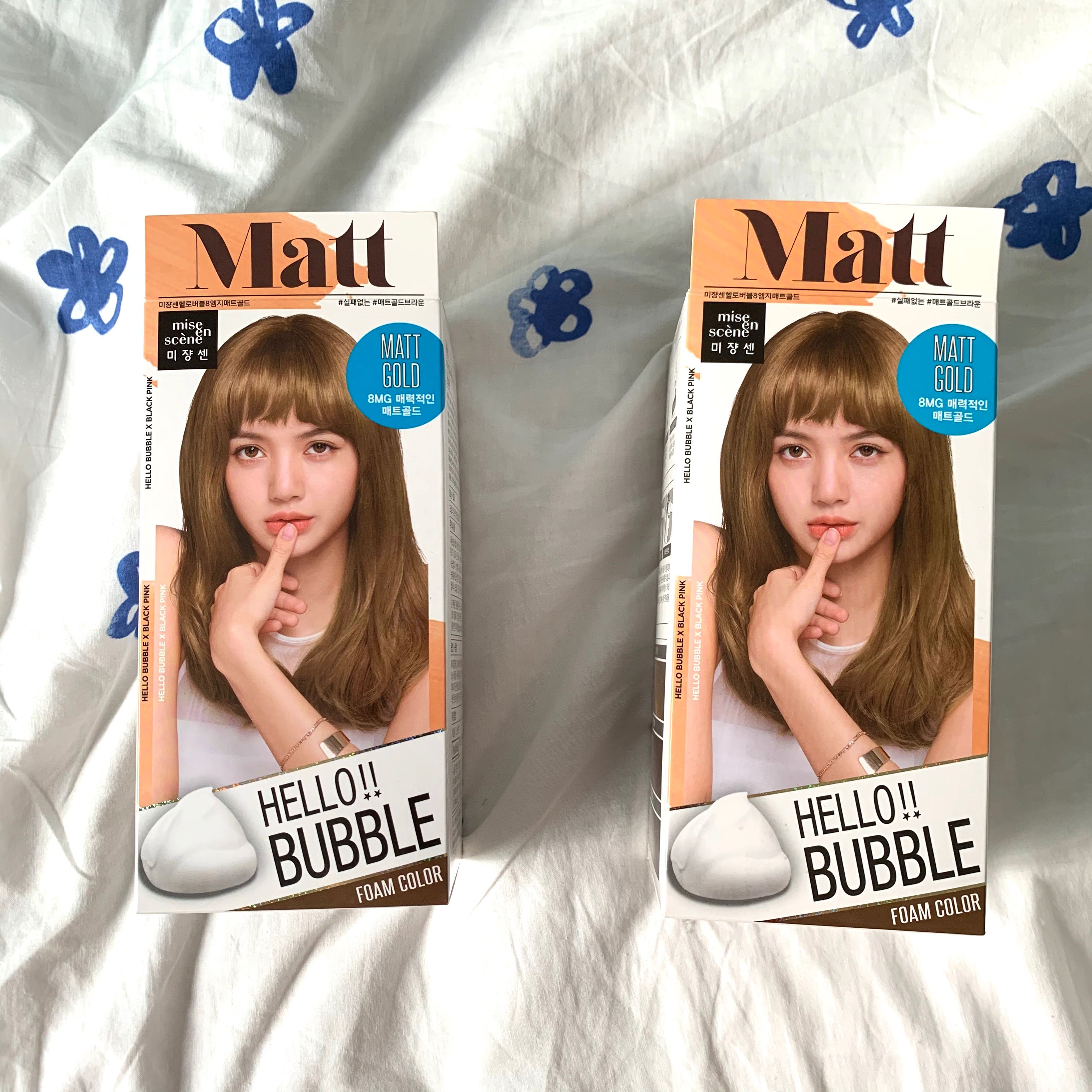 mise en scene hello bubble hair dye matt gold, Beauty & Personal Care