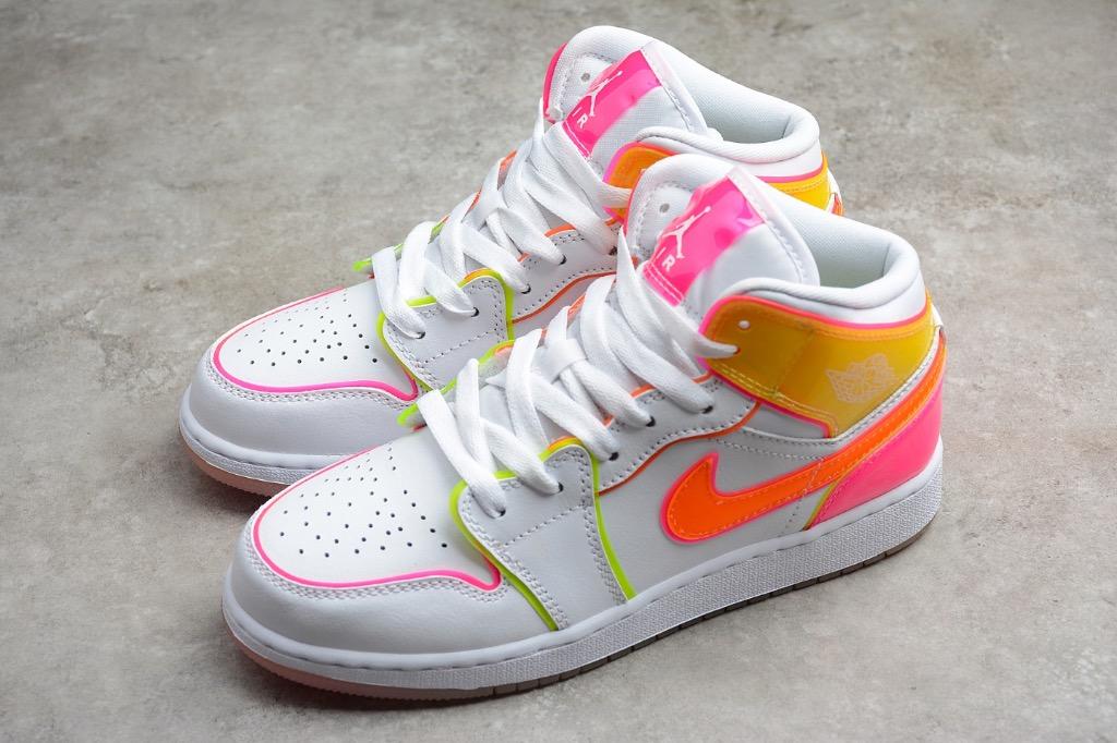 White and pink air jordans deals