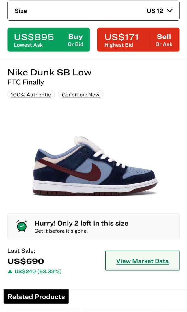 dunk ftc stockx