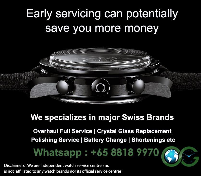 Omega Watch Service Battery Change Bracelet Shortening