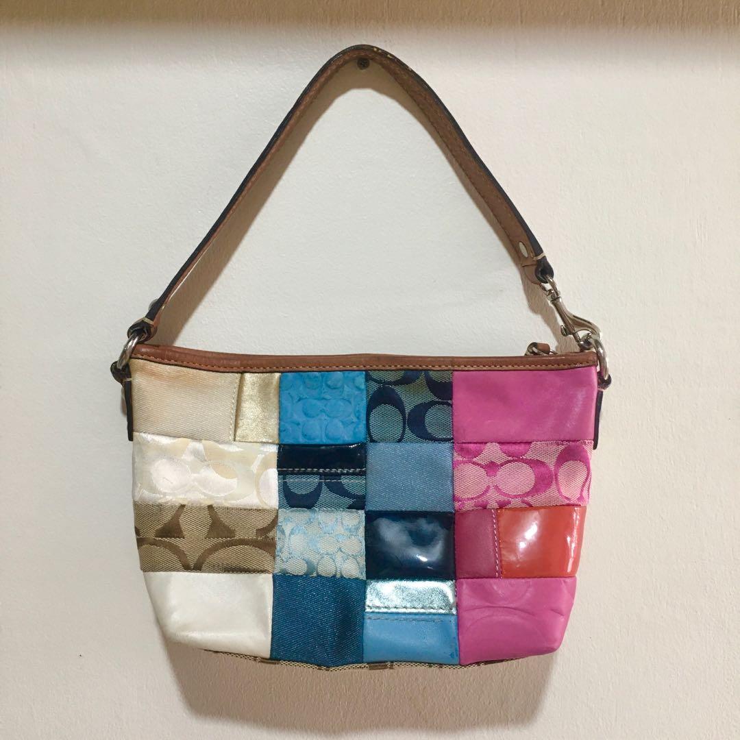 Coach purse best sale multicolor patchwork
