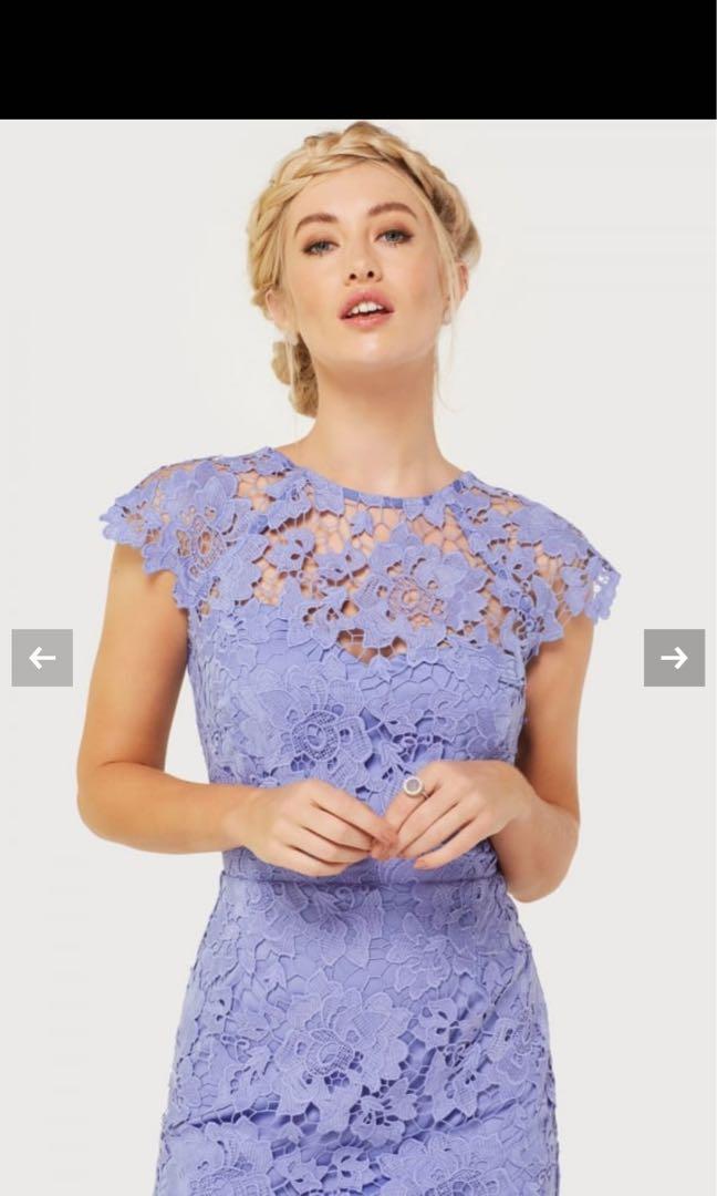 Paper Dolls Blue Crochet Dress, Women's Fashion, Dresses & Sets