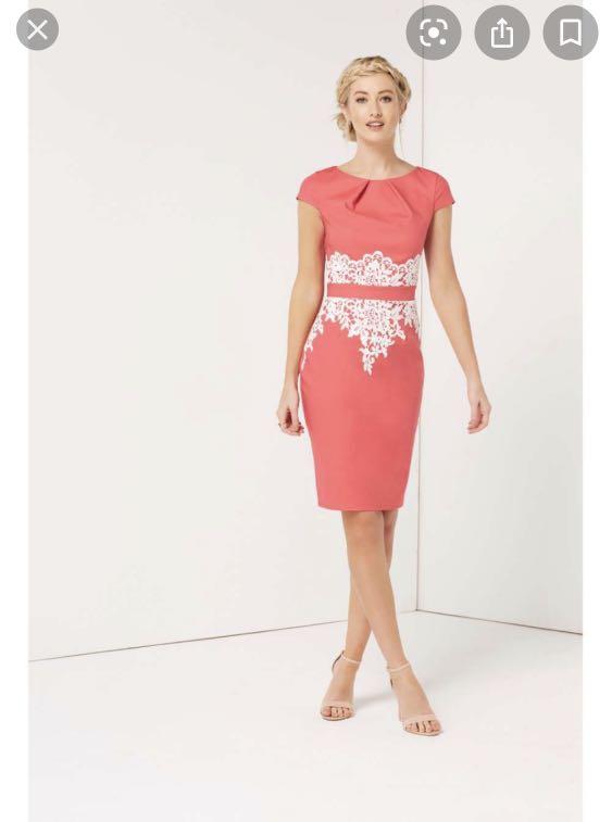 Paper Dolls Coral Pencil Dress UK10
