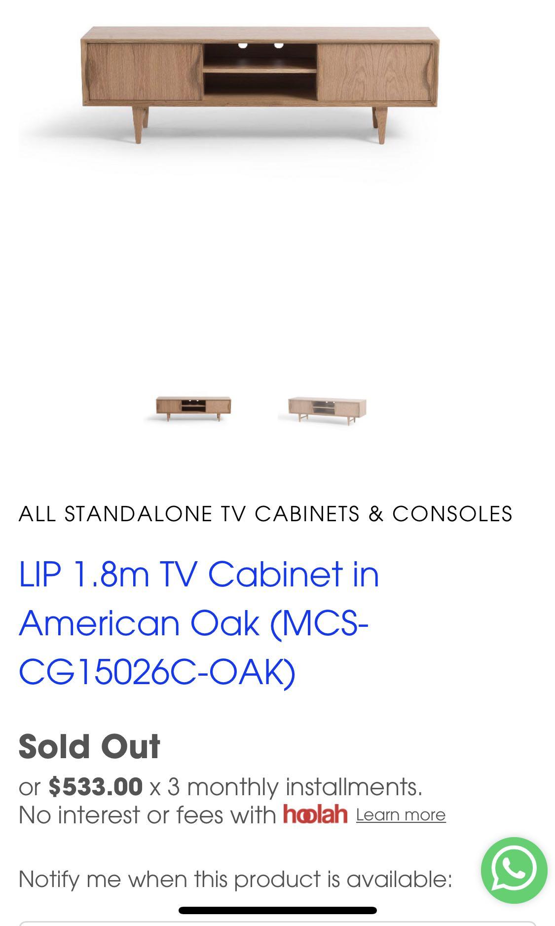 Picket & Rail TV console, Furniture & Home Living, Furniture, Tables