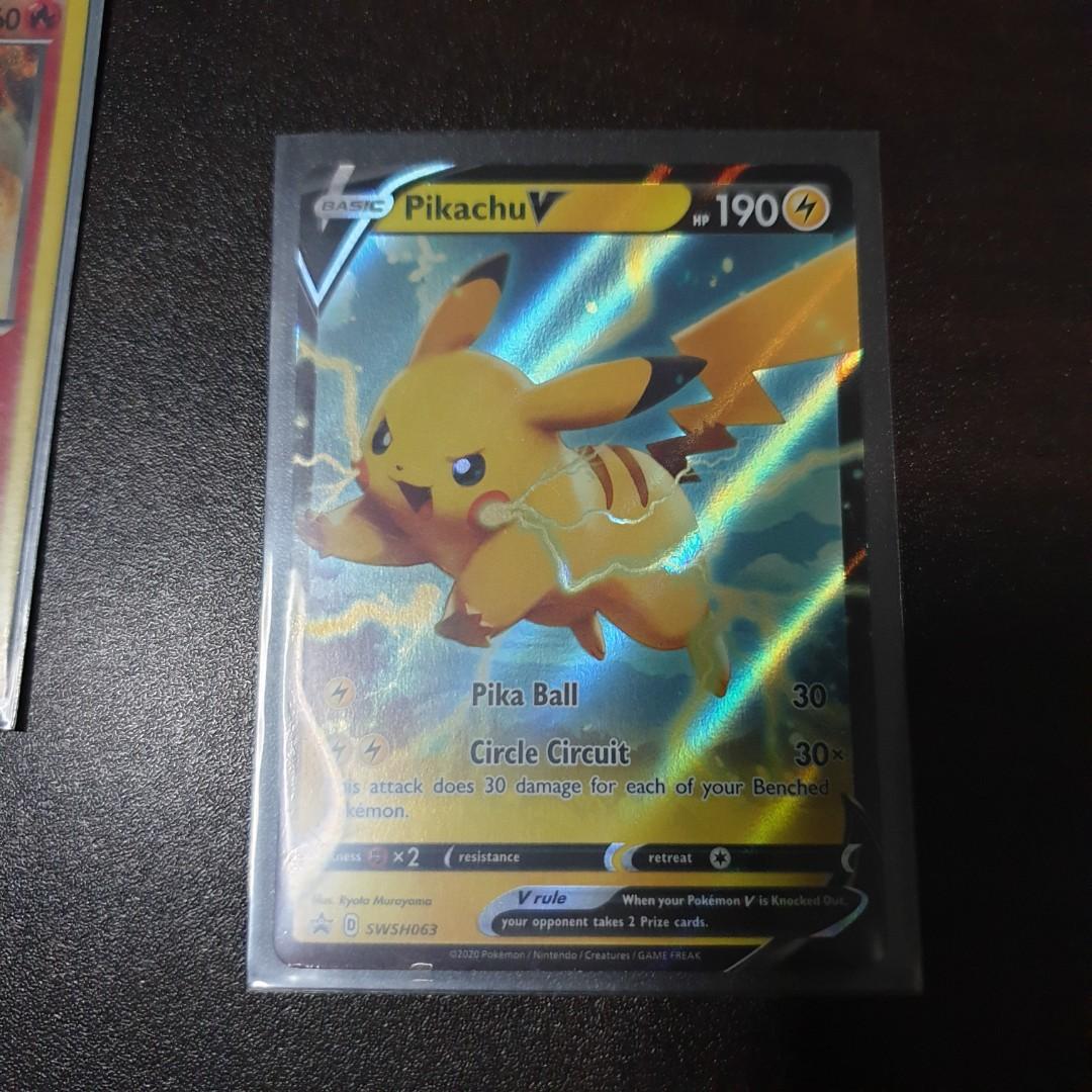 PIKACHU V PROMO ULTRA RARE NM POKEMON TCG CARDS, Hobbies & Toys, Toys