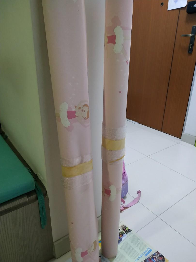 Pink ballerina wallpaper, Furniture & Home Living, Home Decor, Wall