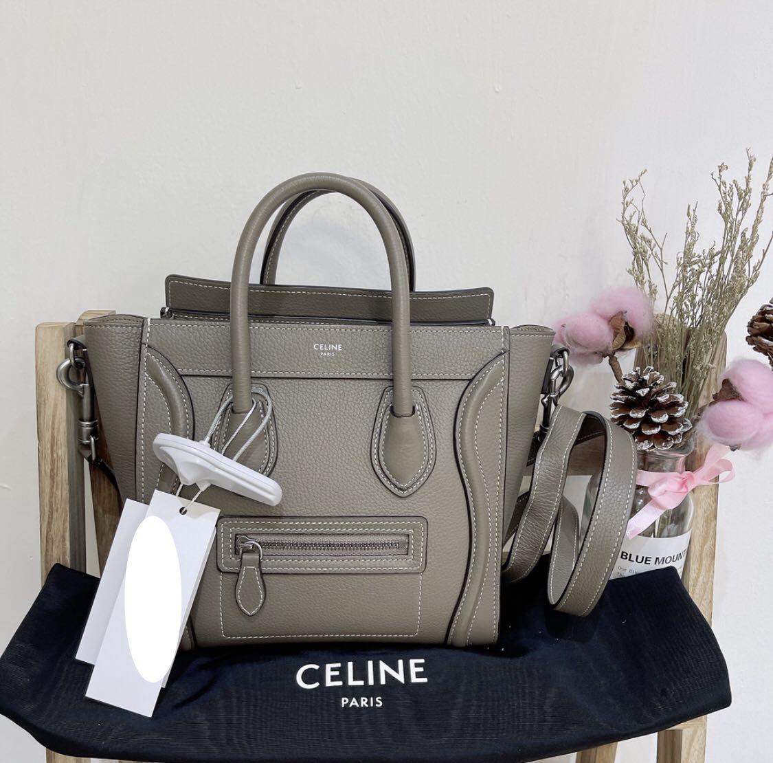 Celine nano shop luggage taupe