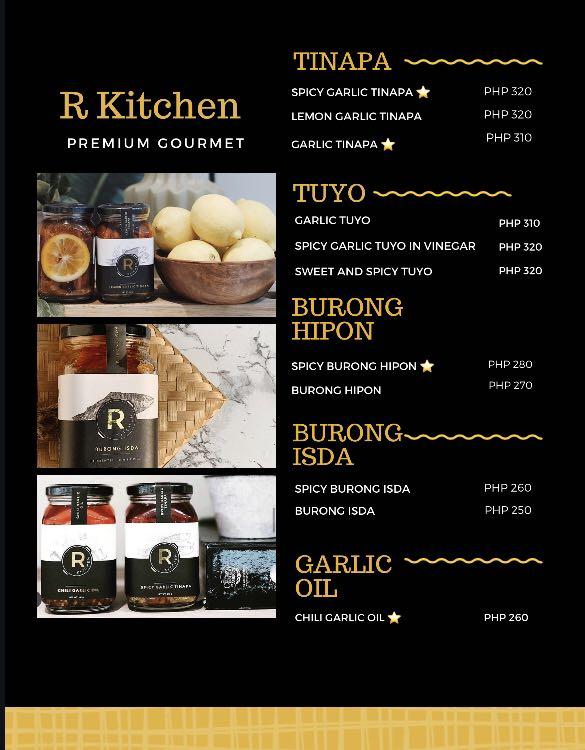 R Kitchen Premium Gourmet Food Drinks Local Eats On Carousell