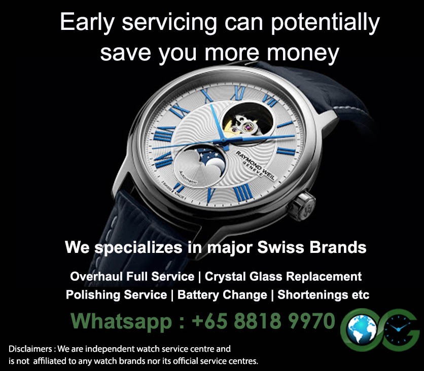 Raymond Weil Watch Repair Service Polishing Service Overhaul