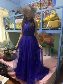 Royal blue infinity dress