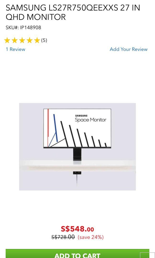 used samsung space monitor 27 inch 2k qhd