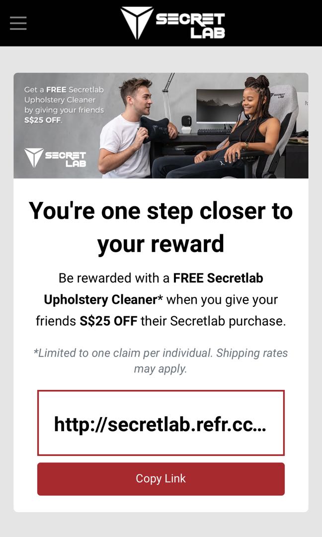 Secretlab Referral Code, Furniture, Tables & Chairs on Carousell