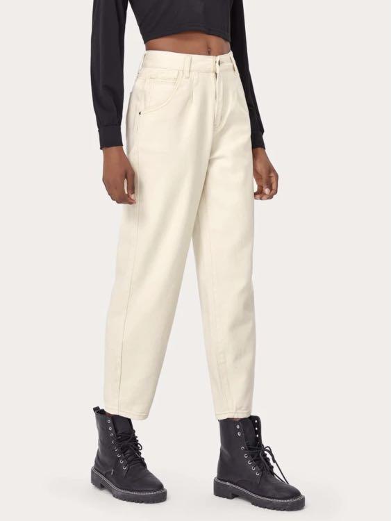 Beige jeans shein clearance