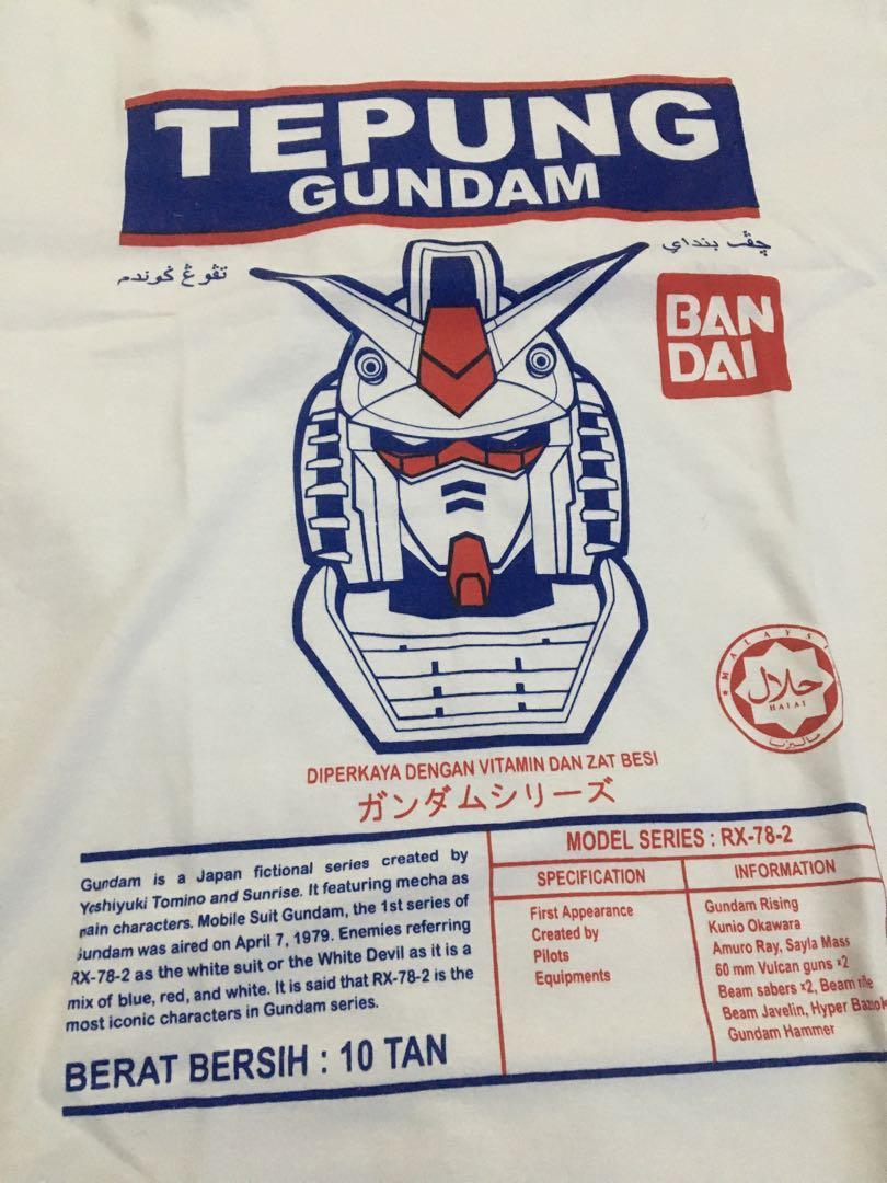 T shirt tepung gundam clearance