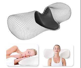 TESENAI Cervical Memory Foam Pillow - Orthopedic Ergonomic Contour Pillow for Neck/Shoulder Pain Relief Sleeping Pillow with Neck Massage Pillow Core for Side and Back Sleeper