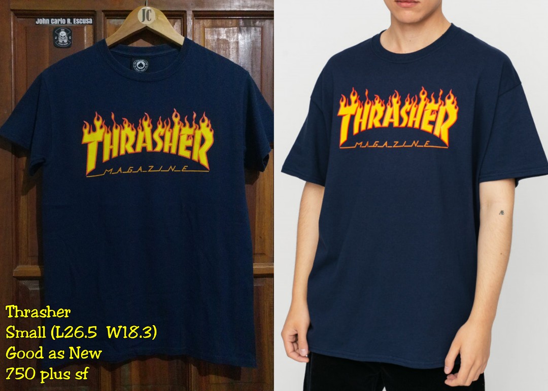 Thrasher Flame T Shirt Men S Fashion Tops Sets Tshirts Polo Shirts On Carousell