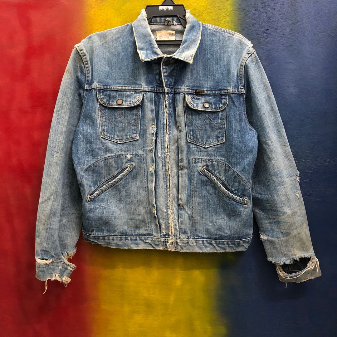 vintage 60' wrangler denim jacket, Men's Fashion, Coats, Jackets and  Outerwear on Carousell