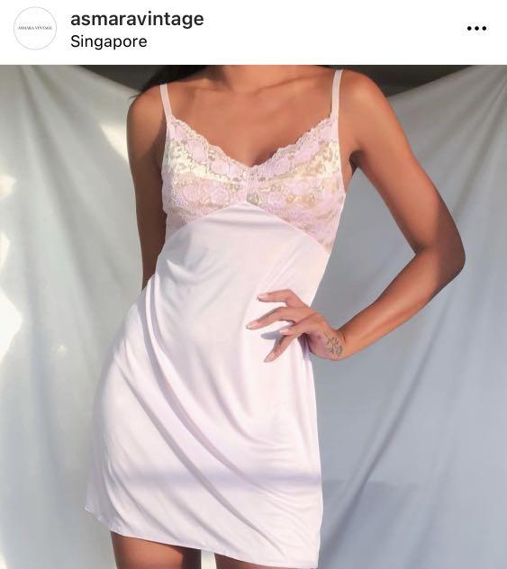 pink lace slip