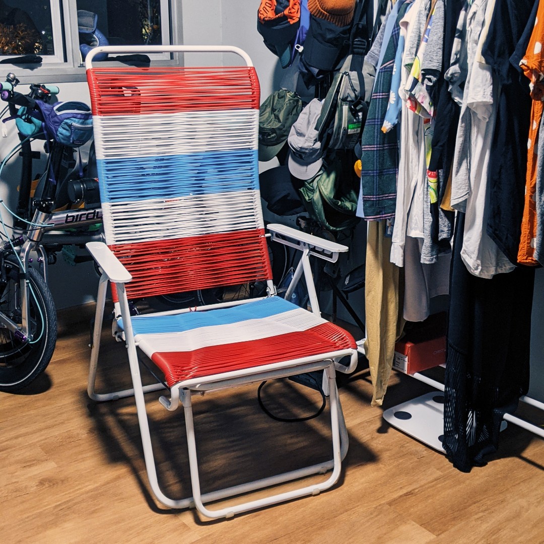 Vintage Chair Pvc string relax, Furniture & Home Living, Furniture ...