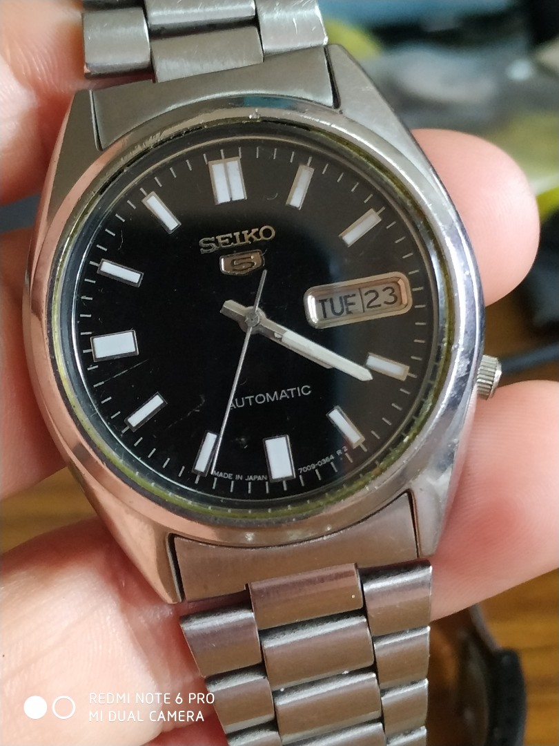 Vintage seiko 5 automatic watch on sale