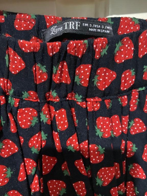 Zara strawberry printed skirt with pockets (Category: Skirts) located in Quezon City. Submitted by applepie.11 (Listing ID 1073970082, Image 3). Description: Size: S With pockets Price is negotiable :) Shipping c/o buyer (Metro Manila: 50-79, Provincial: 150) Payment options: GCash, BPI Rfs: decluttering.