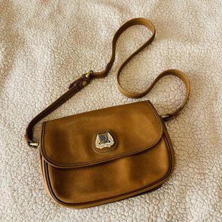 100% Original! Lancel Caramel Brown Leather Sling Bag