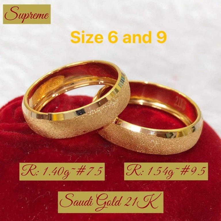 18K Saudi Gold Wedding ring Luxury Accessories on Carousell