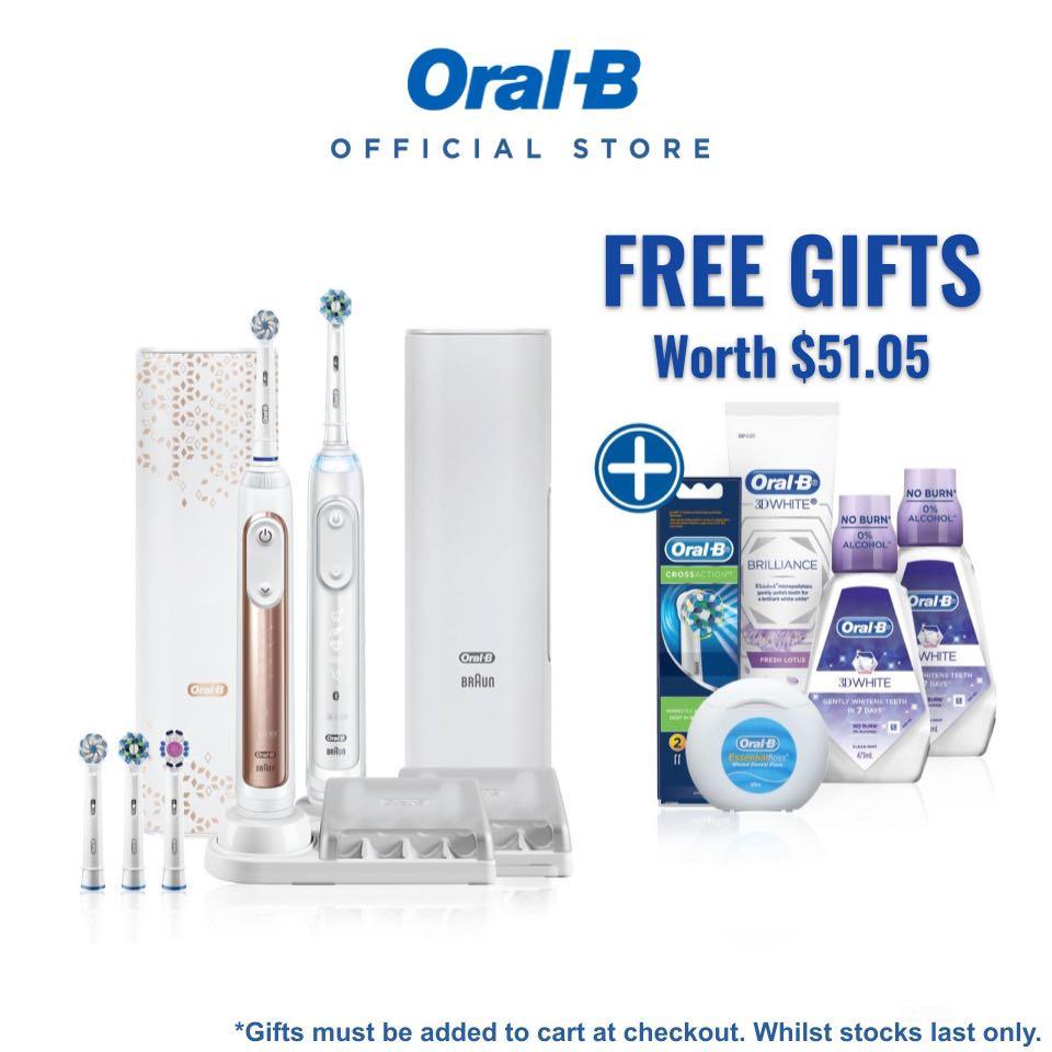2x Oral B Genius 9000 White Rose Gold Electric Toothbrush Electronics Others On Carousell