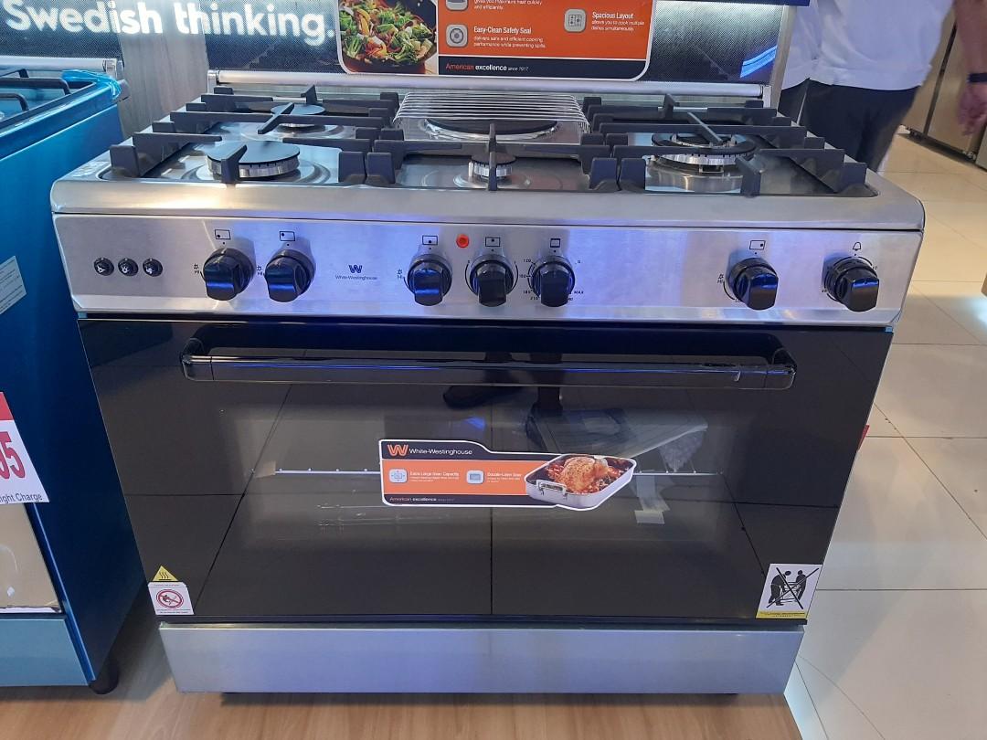 90 CM White Westinghouse Gas Range TV Home Appliances Kitchen